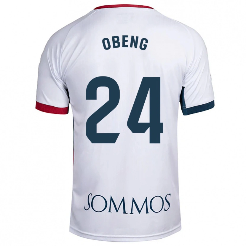 Danxen Women Samuel Obeng #24 White Red Away Jersey 2025/26 T-Shirt