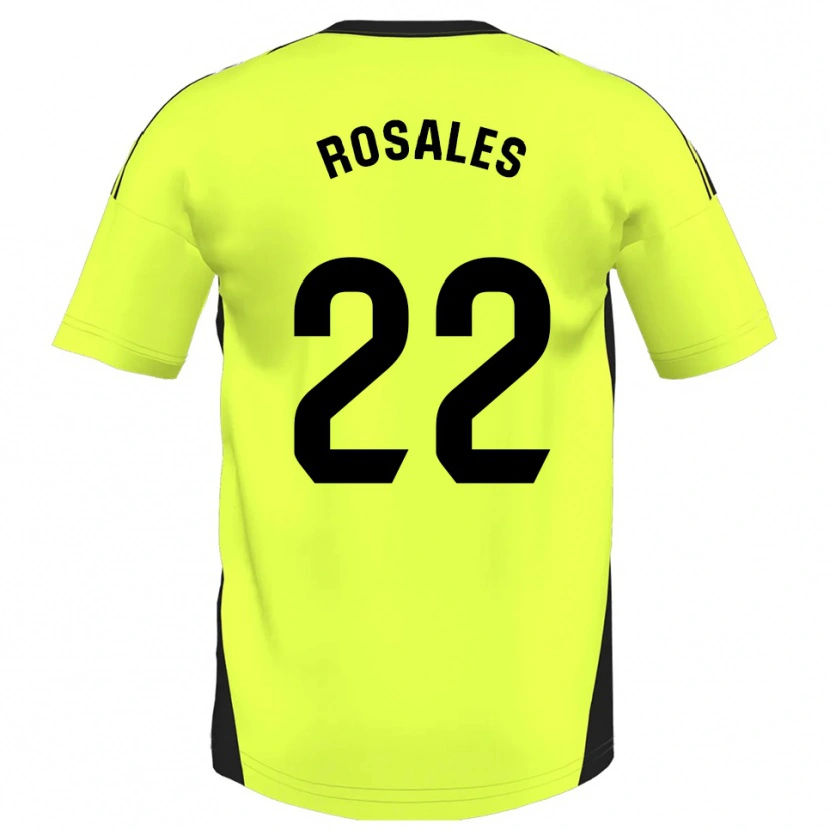 Danxen Women Diego Rosales #22 Fluorescent Yellow Away Jersey 2025/26 T-Shirt