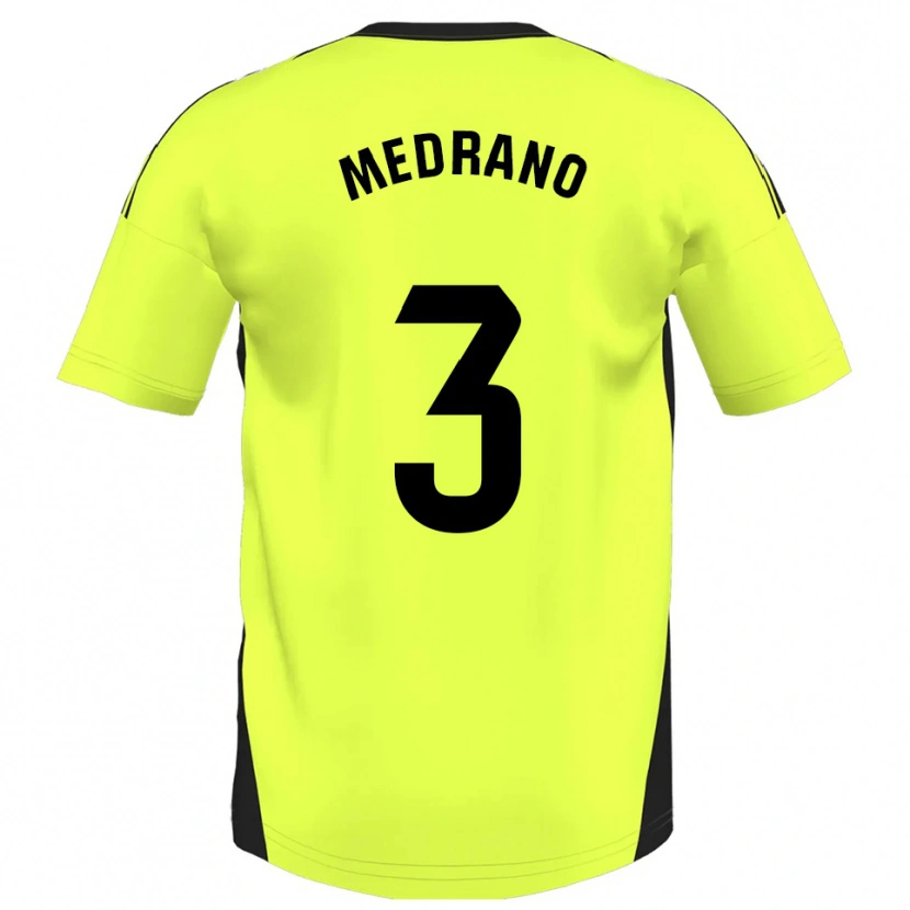 Danxen Women Fernando Medrano #3 Fluorescent Yellow Away Jersey 2025/26 T-Shirt