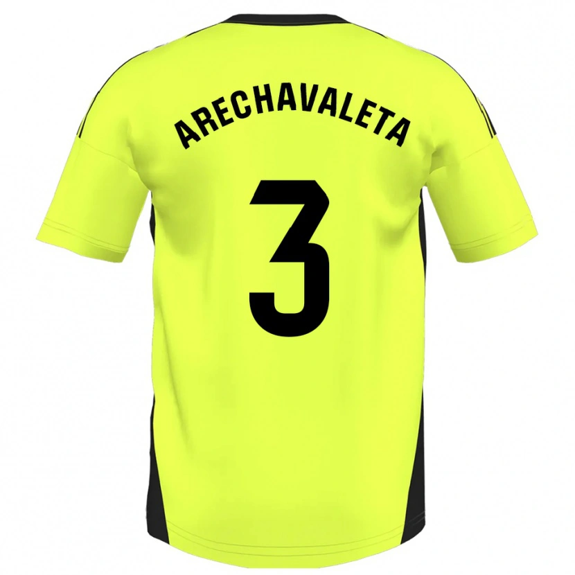 Danxen Women Jorge Arechavaleta #3 Fluorescent Yellow Away Jersey 2025/26 T-Shirt