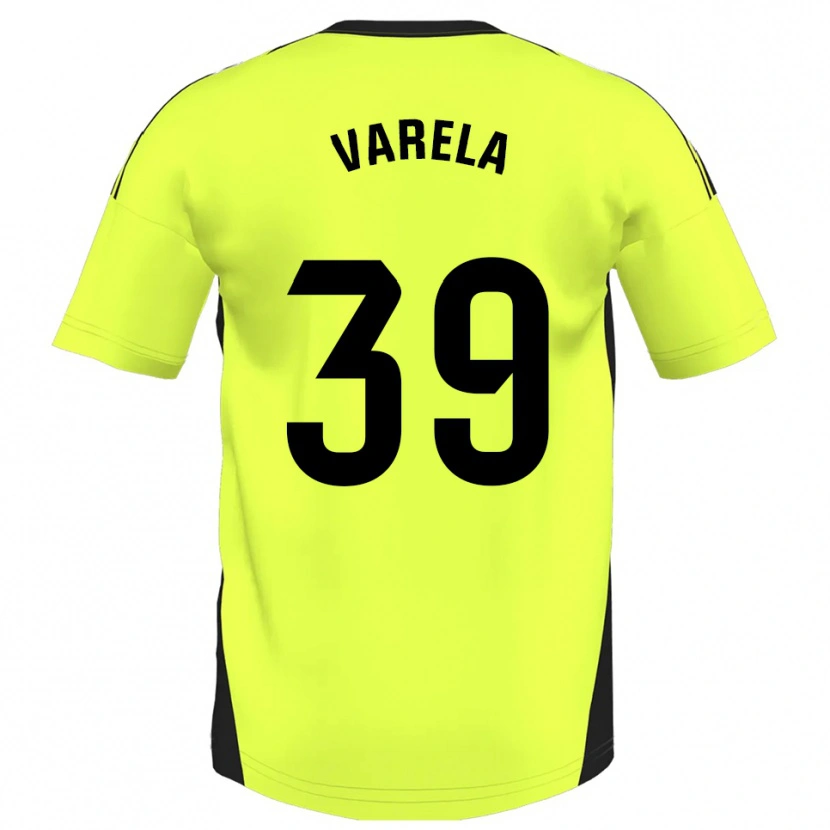 Danxen Women Iker Varela #39 Fluorescent Yellow Away Jersey 2025/26 T-Shirt