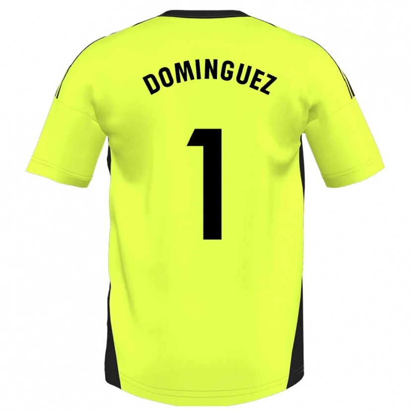 Danxen Women Iago Domínguez #1 Fluorescent Yellow Away Jersey 2025/26 T-Shirt
