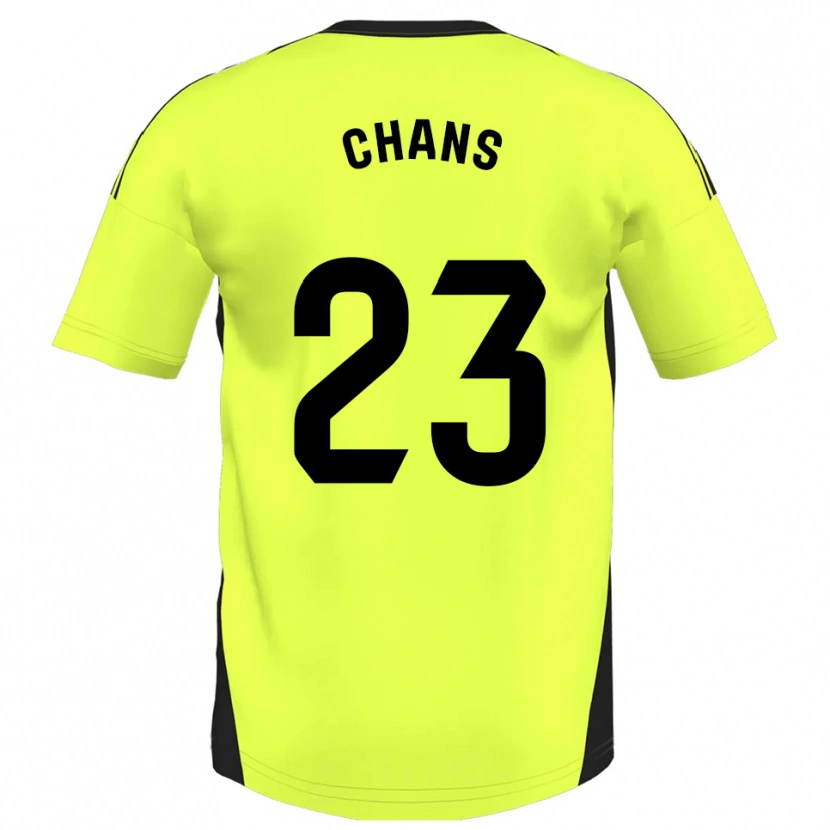 Danxen Women Ángel Chans #23 Fluorescent Yellow Away Jersey 2025/26 T-Shirt
