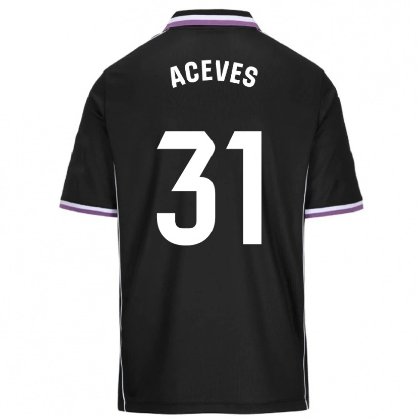 Danxen Women Álvaro Aceves #31 Purple Black Away Jersey 2025/26 T-Shirt