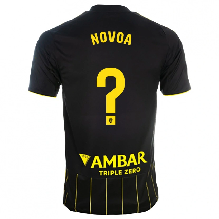 Danxen Women Andrei Novoa #0 Black Yellwo Away Jersey 2025/26 T-Shirt