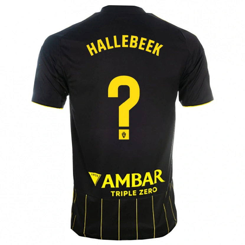 Danxen Women Boaz Hallebeek #0 Black Yellwo Away Jersey 2025/26 T-Shirt