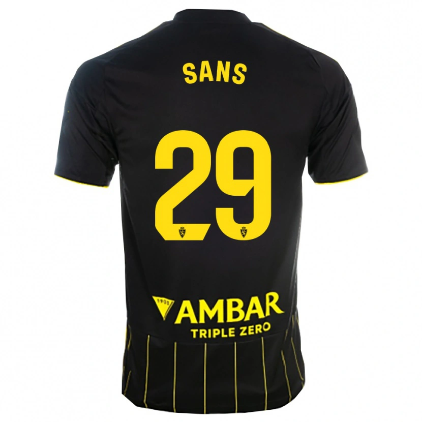 Danxen Women Pau Sans #29 Black Yellwo Away Jersey 2025/26 T-Shirt