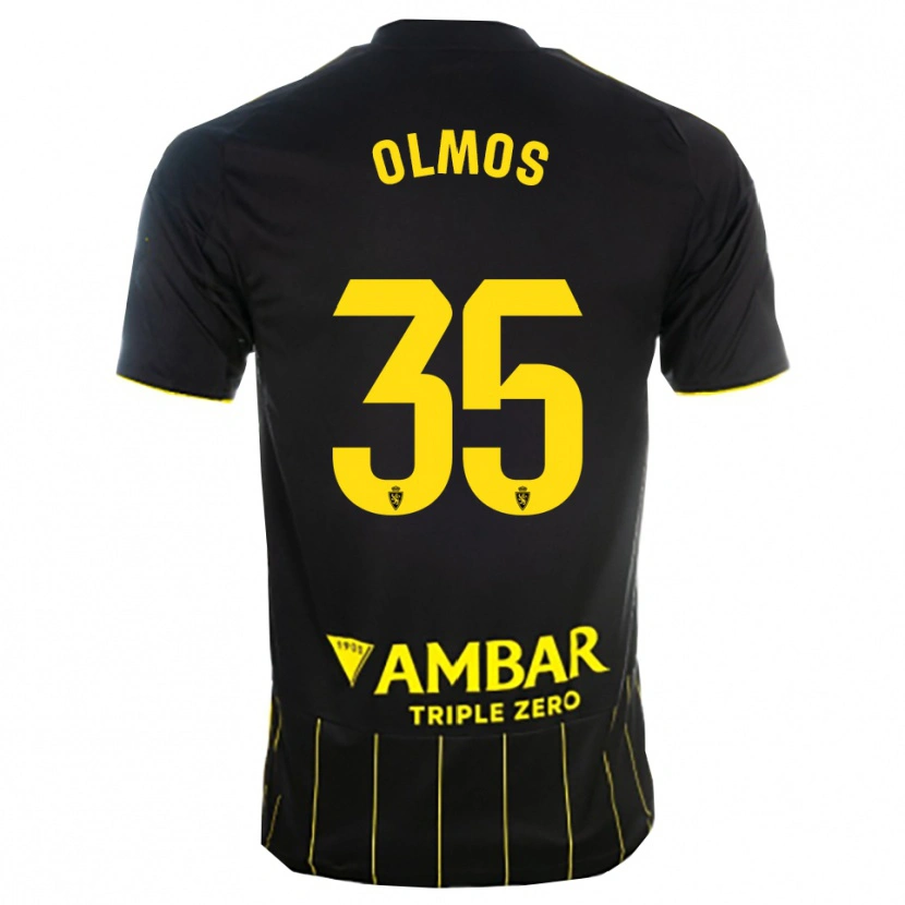 Danxen Women Lucas Olmos #35 Black Yellwo Away Jersey 2025/26 T-Shirt