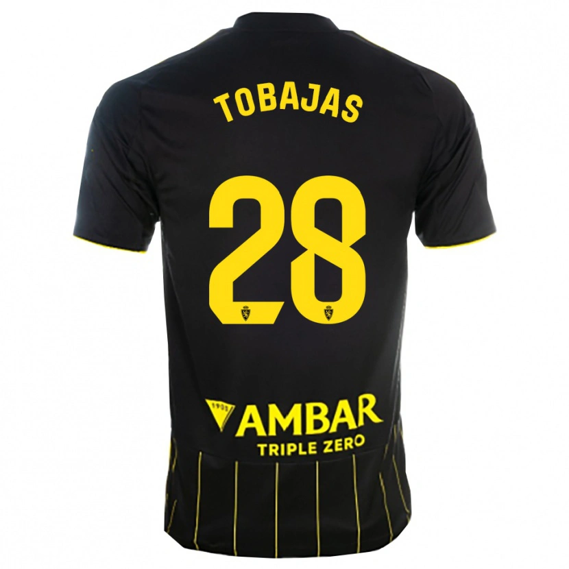 Danxen Women Jaime Tobajas #28 Black Yellwo Away Jersey 2025/26 T-Shirt