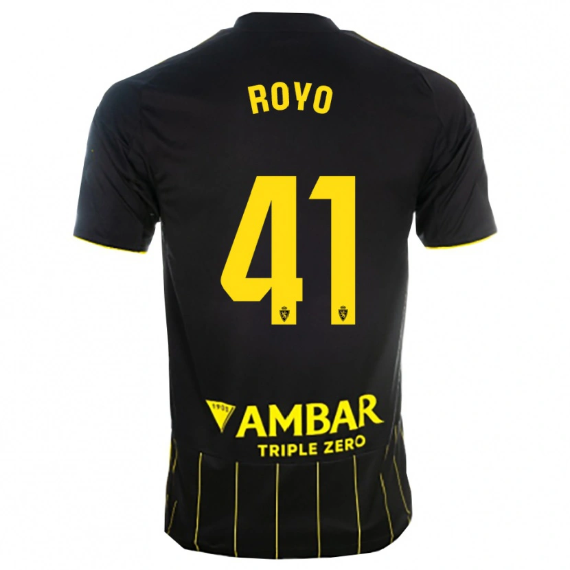 Danxen Women Eduardo Royo #41 Black Yellwo Away Jersey 2025/26 T-Shirt