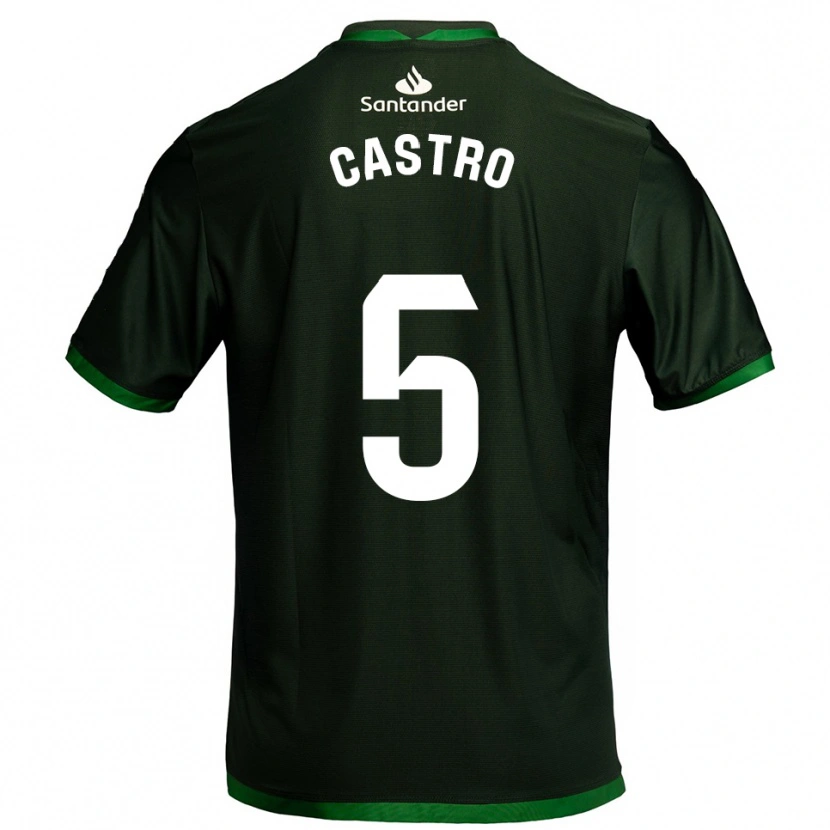 Danxen Women Javi Castro #5 Dark Green Away Jersey 2025/26 T-Shirt