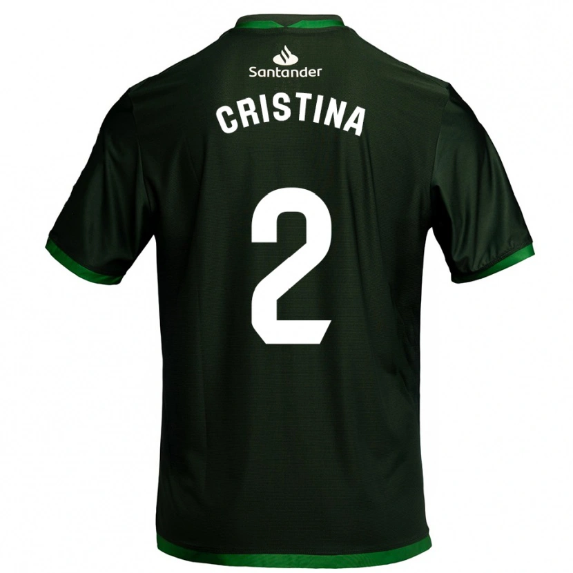 Danxen Women Cristina Muñoz García #2 Dark Green Away Jersey 2025/26 T-Shirt