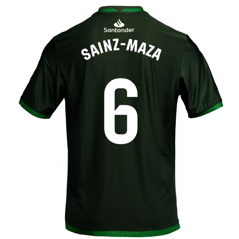 Danxen Women Íñigo Sainz-Maza #6 Dark Green Away Jersey 2025/26 T-Shirt