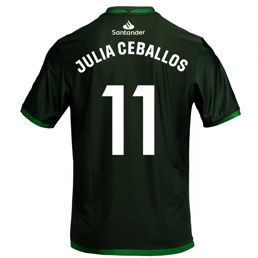 Danxen Women Julia Ceballos Carrancio #11 Dark Green Away Jersey 2025/26 T-Shirt