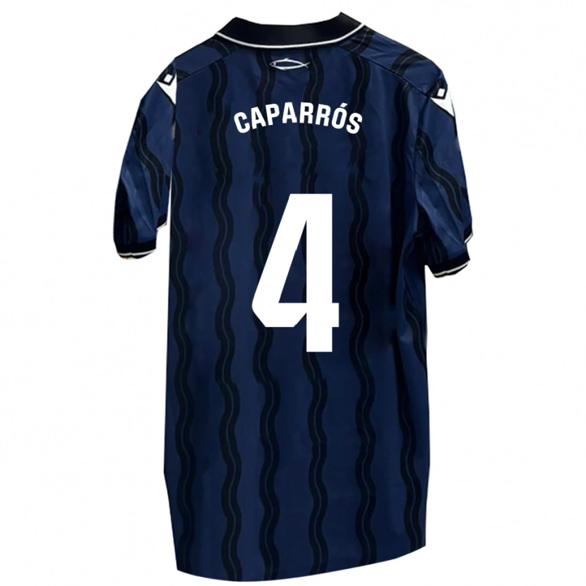 Danxen Women Albert Caparrós #4 Dark Blue Black Away Jersey 2025/26 T-Shirt