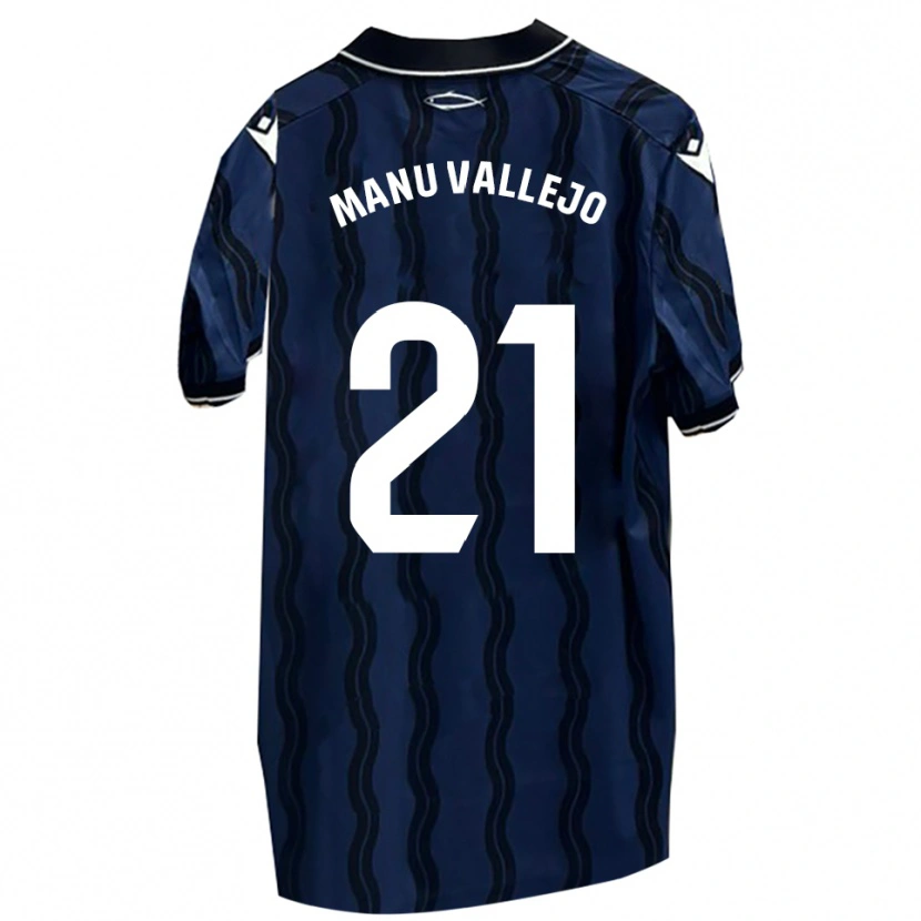 Danxen Women Manu Vallejo #21 Dark Blue Black Away Jersey 2025/26 T-Shirt