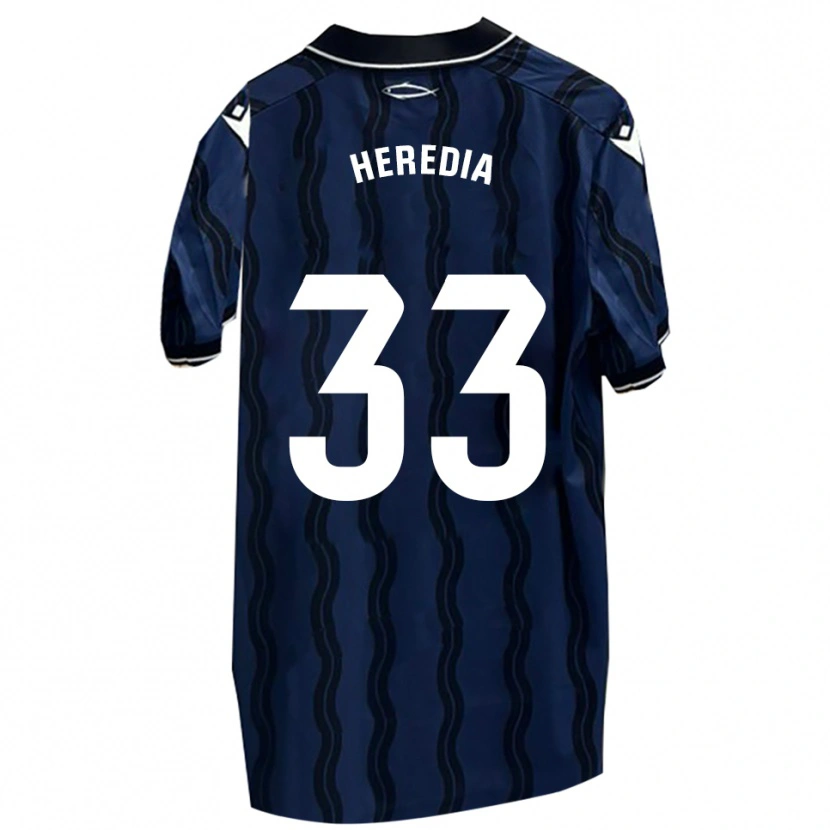 Danxen Women Juanpe Heredia #33 Dark Blue Black Away Jersey 2025/26 T-Shirt