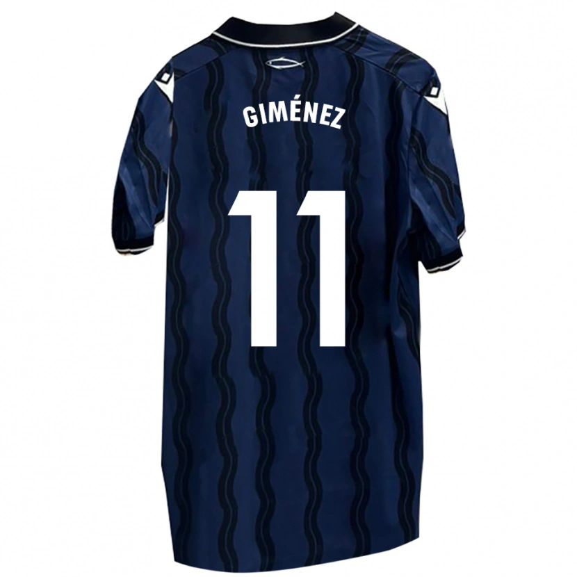 Danxen Women Gonzalo Giménez #11 Dark Blue Black Away Jersey 2025/26 T-Shirt