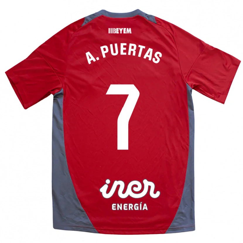Danxen Women Antonio Puertas #7 Red Gray Away Jersey 2025/26 T-Shirt