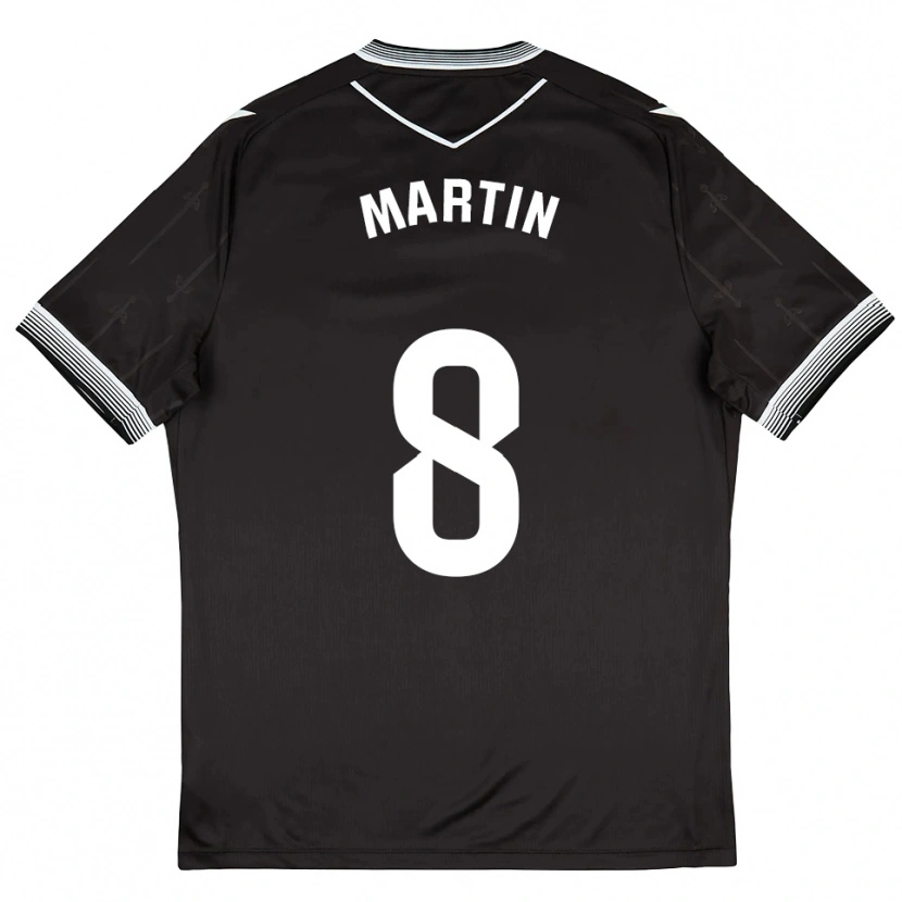 Danxen Women Ander Martín #8 Black White Away Jersey 2025/26 T-Shirt