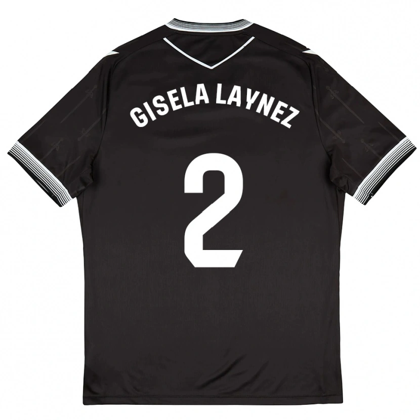 Danxen Women Gisela Laynez #2 Black White Away Jersey 2025/26 T-Shirt
