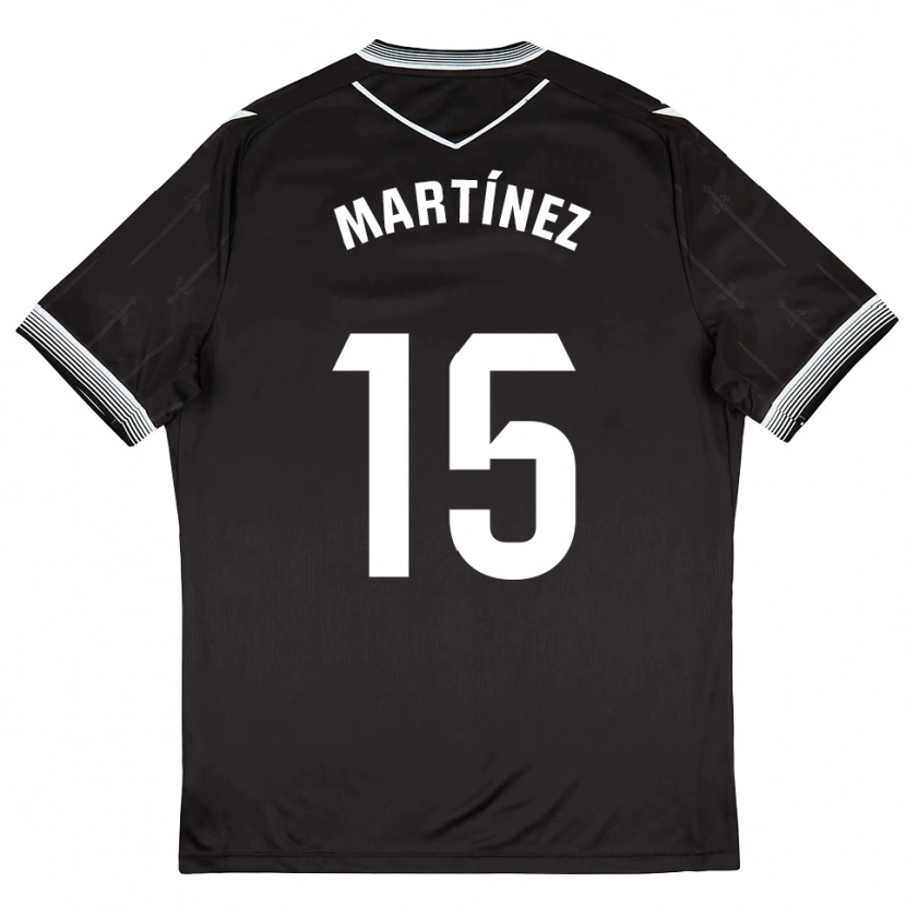 Danxen Women Iván Martínez #15 Black White Away Jersey 2025/26 T-Shirt