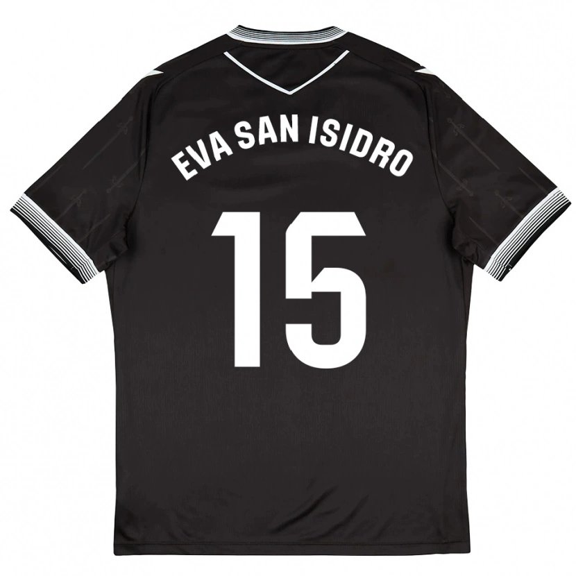 Danxen Women Eva San Isidro #15 Black White Away Jersey 2025/26 T-Shirt