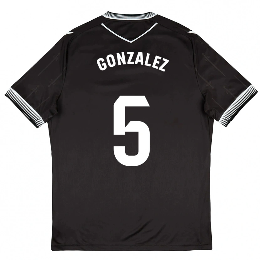 Danxen Women Sergio González #5 Black White Away Jersey 2025/26 T-Shirt