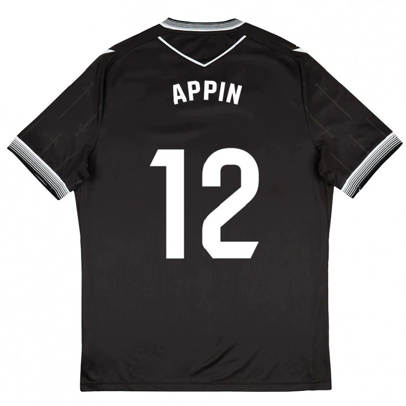 Danxen Women Kévin Appin #12 Black White Away Jersey 2025/26 T-Shirt