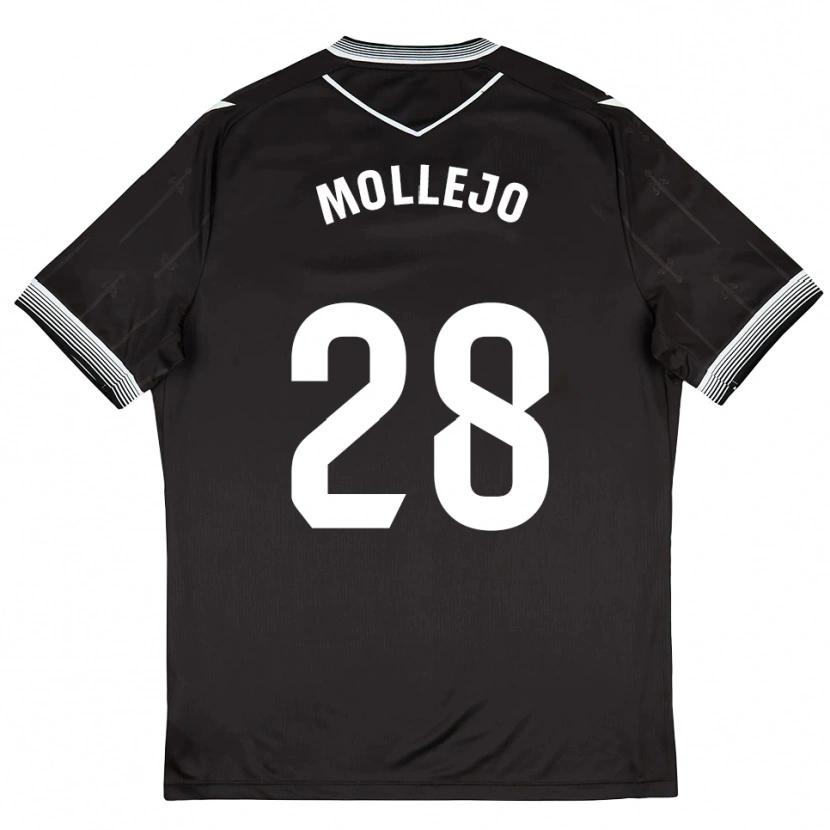 Danxen Women Víctor Mollejo #28 Black White Away Jersey 2025/26 T-Shirt