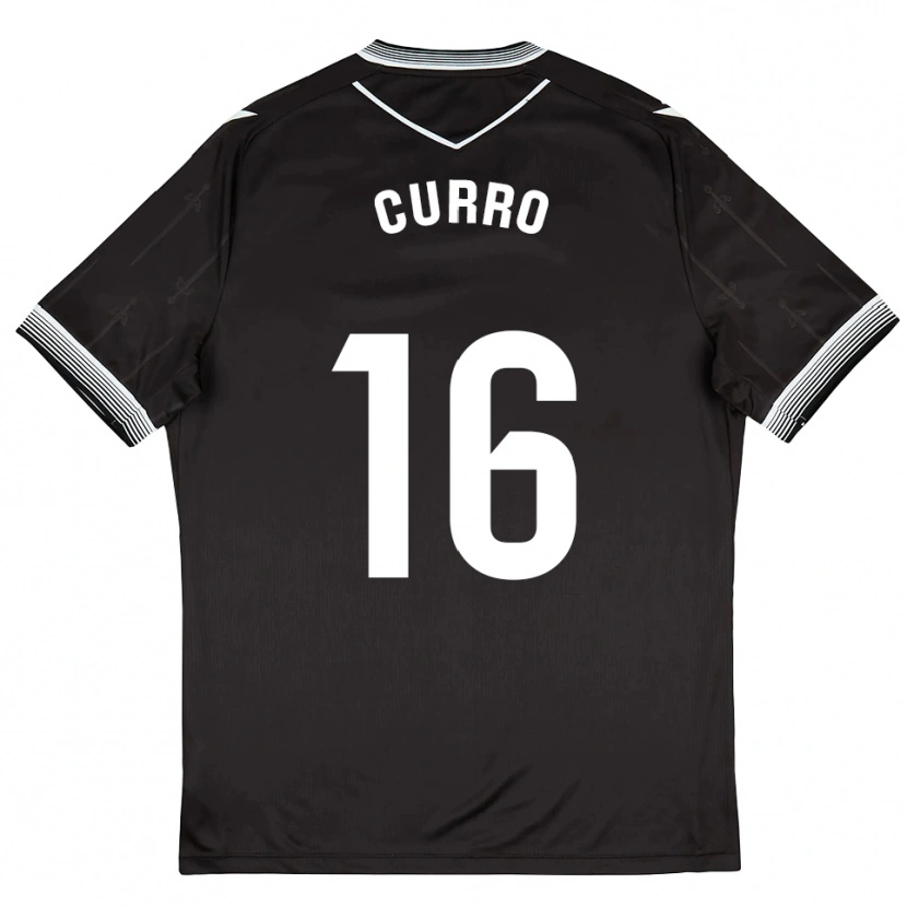 Danxen Women Curro Sánchez #16 Black White Away Jersey 2025/26 T-Shirt