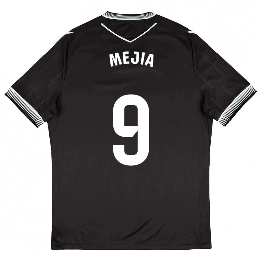 Danxen Women Mateo Mejía #9 Black White Away Jersey 2025/26 T-Shirt