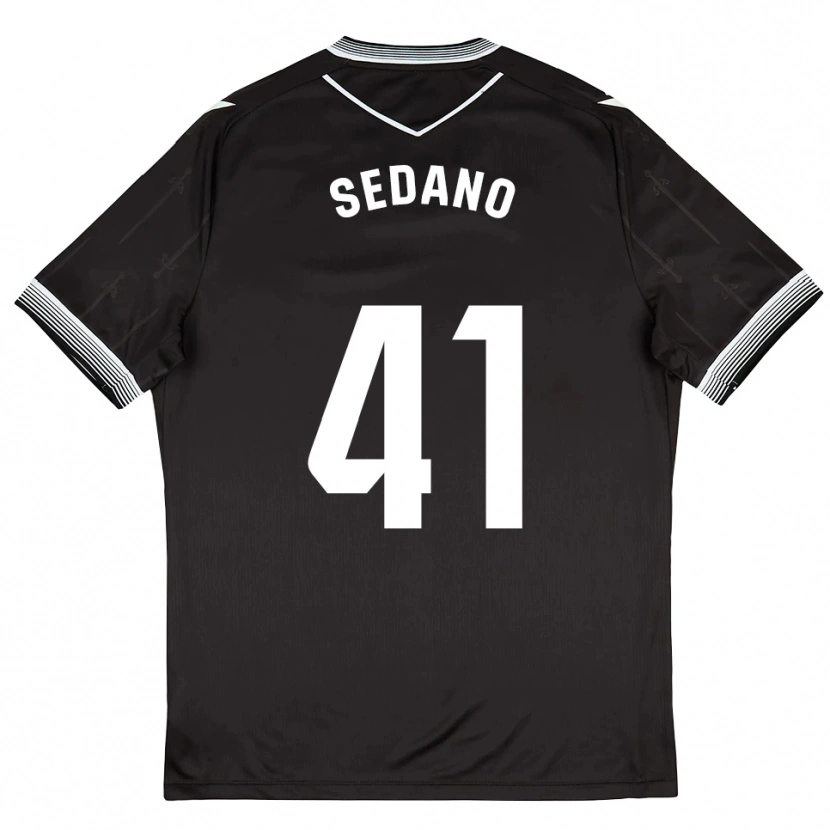 Danxen Women Hugo Sedano #41 Black White Away Jersey 2025/26 T-Shirt