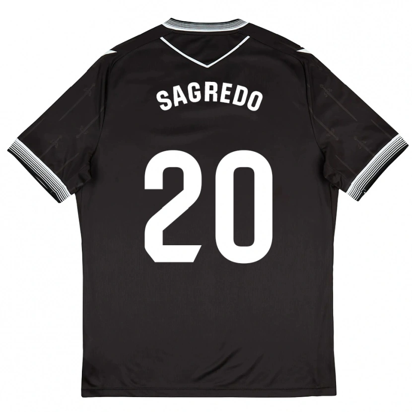 Danxen Women Pablo Sagredo #20 Black White Away Jersey 2025/26 T-Shirt