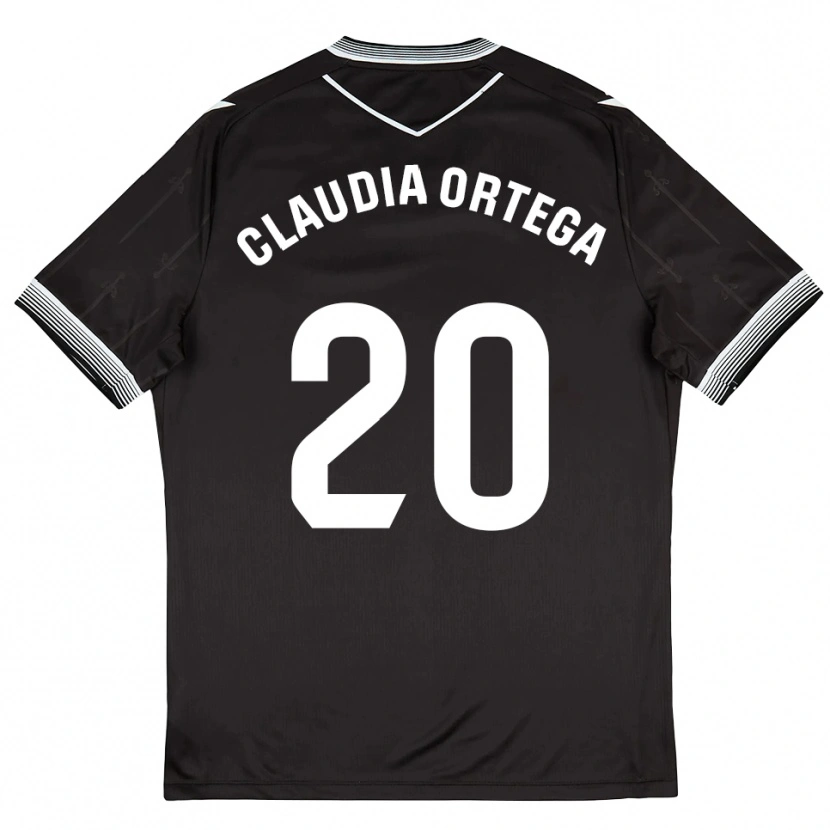 Danxen Women Claudia Ortega #20 Black White Away Jersey 2025/26 T-Shirt