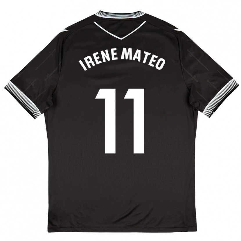 Danxen Women Irene Mateo #11 Black White Away Jersey 2025/26 T-Shirt