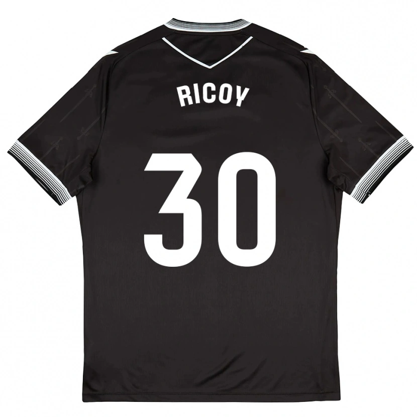 Danxen Women Lucas Ricoy #30 Black White Away Jersey 2025/26 T-Shirt