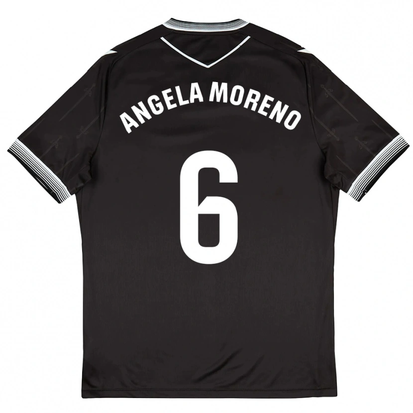 Danxen Women Angela Moreno #6 Black White Away Jersey 2025/26 T-Shirt