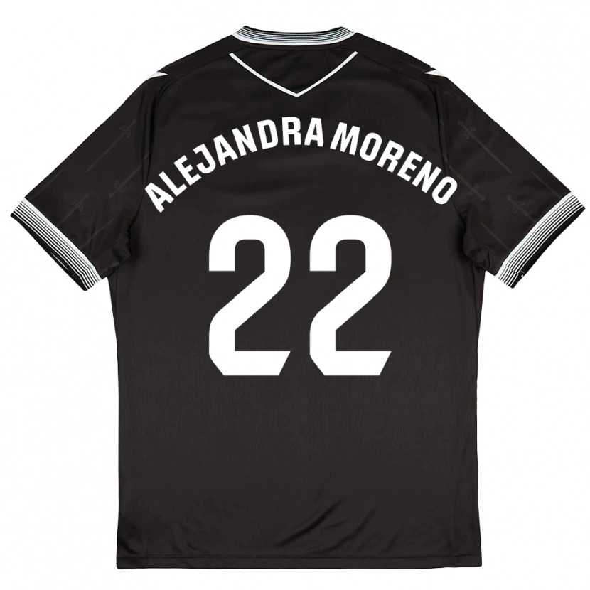 Danxen Women Alejandra Moreno #22 Black White Away Jersey 2025/26 T-Shirt
