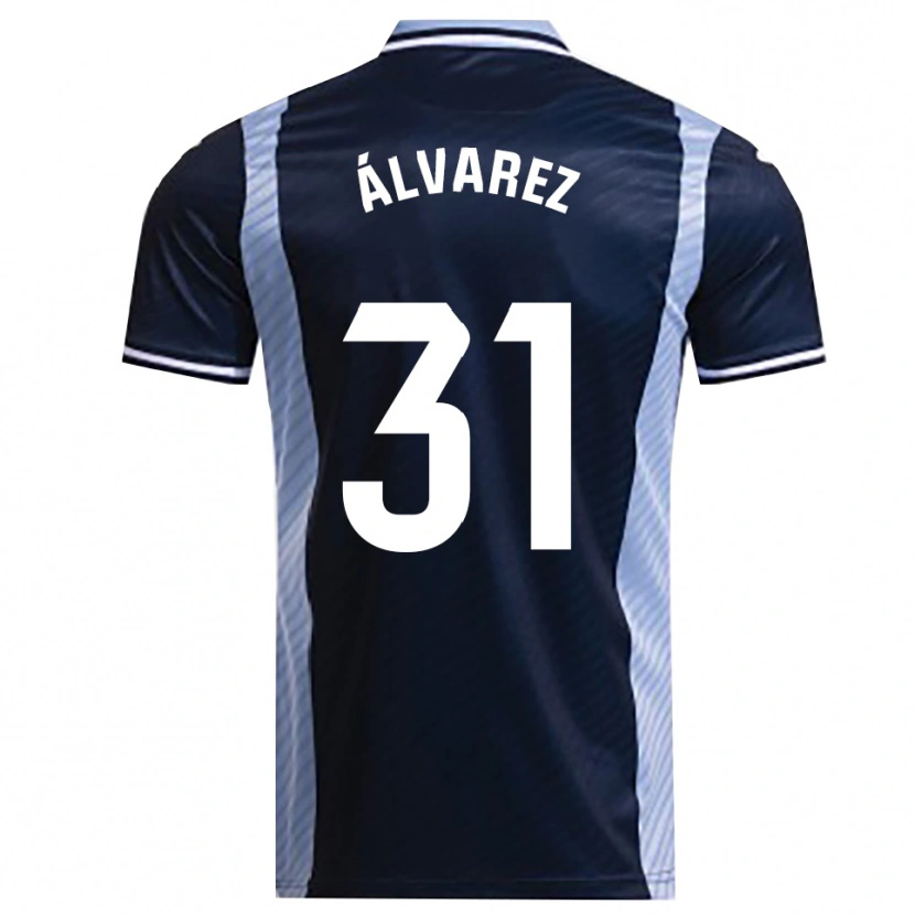 Danxen Women Iker Álvarez #31 Navy Sky Blue Away Jersey 2025/26 T-Shirt