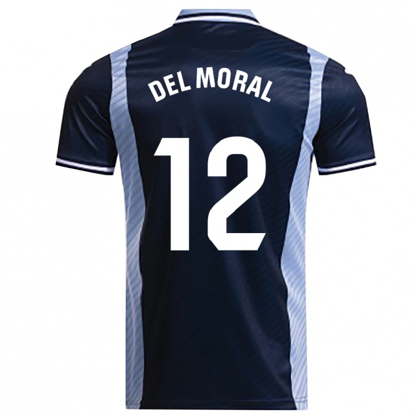 Danxen Women Alberto Del Moral #12 Navy Sky Blue Away Jersey 2025/26 T-Shirt