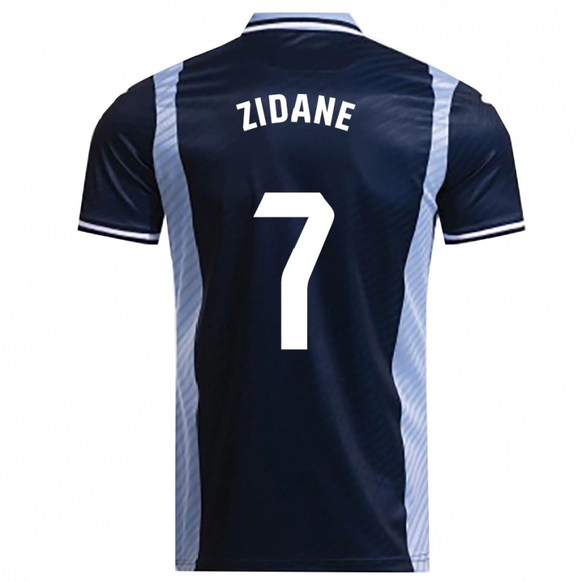 Danxen Women Théo Zidane #7 Navy Sky Blue Away Jersey 2025/26 T-Shirt