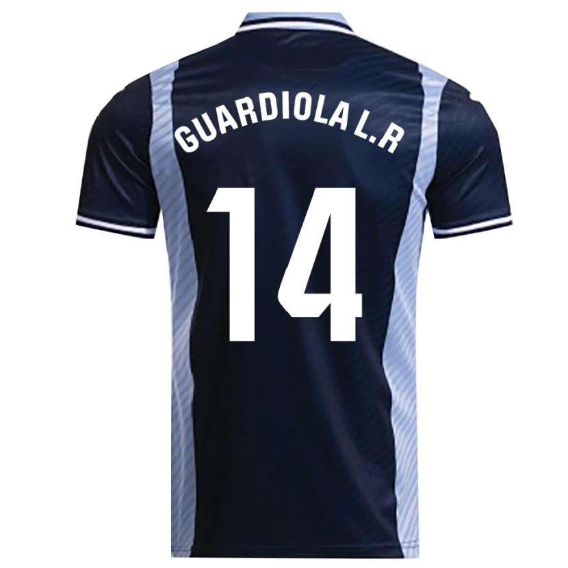 Danxen Women Sergi Guardiola #14 Navy Sky Blue Away Jersey 2025/26 T-Shirt