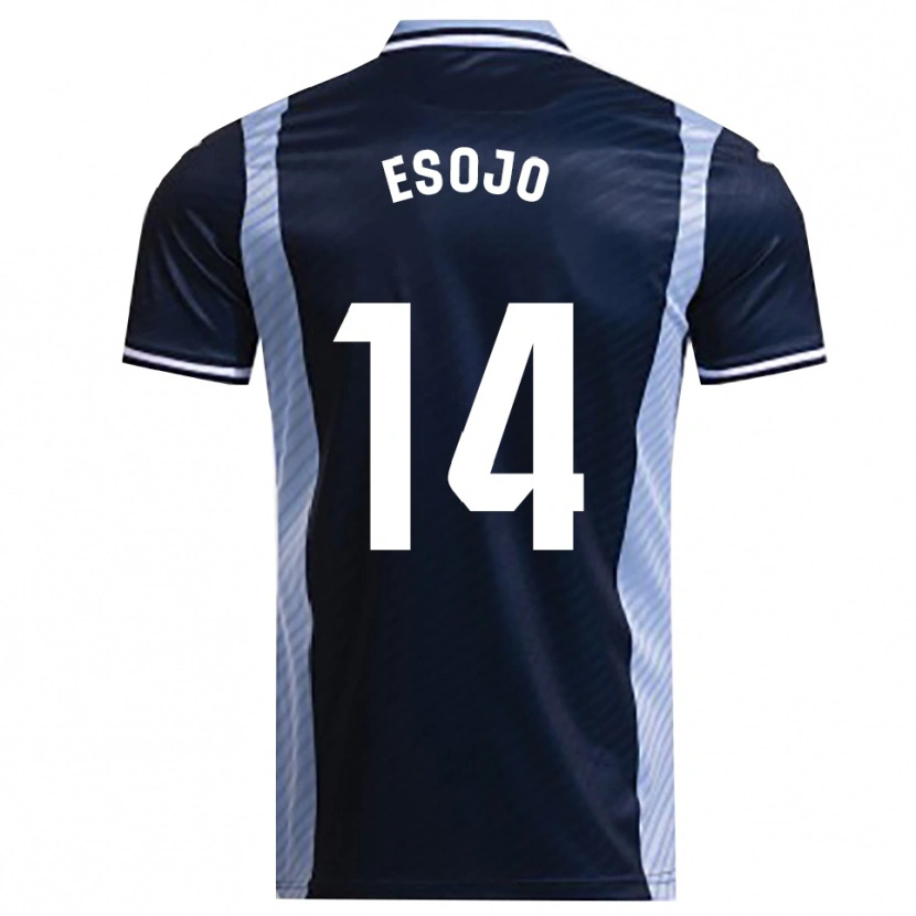 Danxen Women Marta Esojo Serrano #14 Navy Sky Blue Away Jersey 2025/26 T-Shirt
