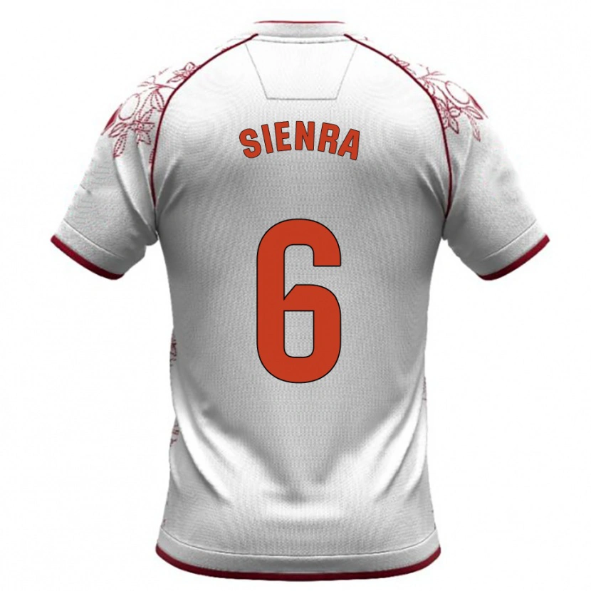 Danxen Women Agustín Sienra #6 White Burgundy Away Jersey 2025/26 T-Shirt