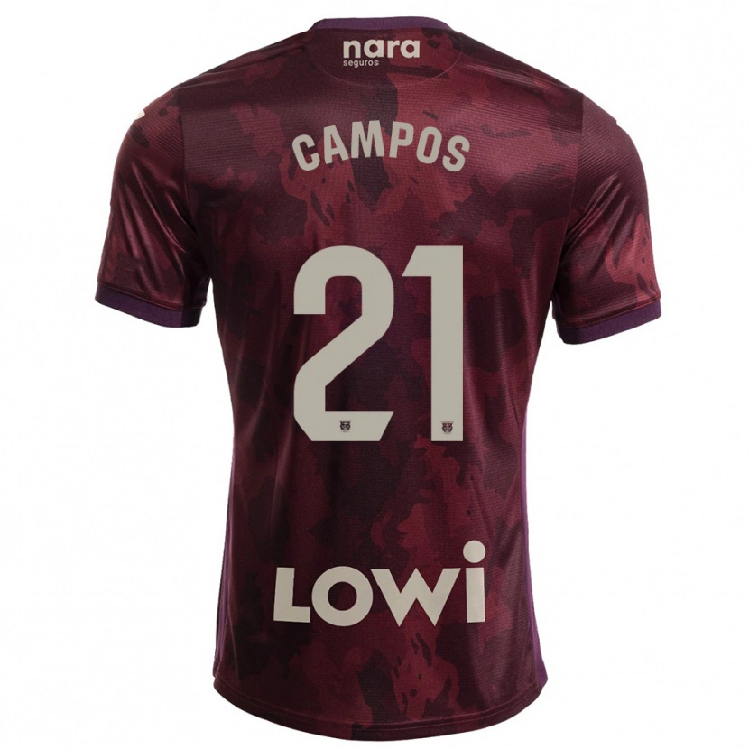 Danxen Women Andrés Campos #21 Burgundy White Away Jersey 2025/26 T-Shirt