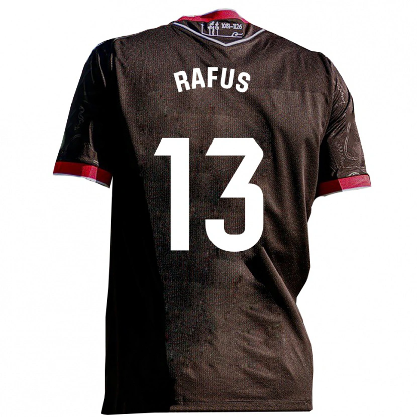 Danxen Women Arnau Rafús #13 Black Red Away Jersey 2025/26 T-Shirt