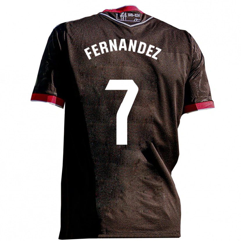 Danxen Women Diego Fernández #7 Black Red Away Jersey 2025/26 T-Shirt