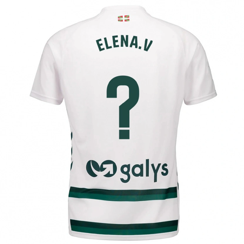 Danxen Women Elena Valej Montañés #0 White Green Away Jersey 2025/26 T-Shirt