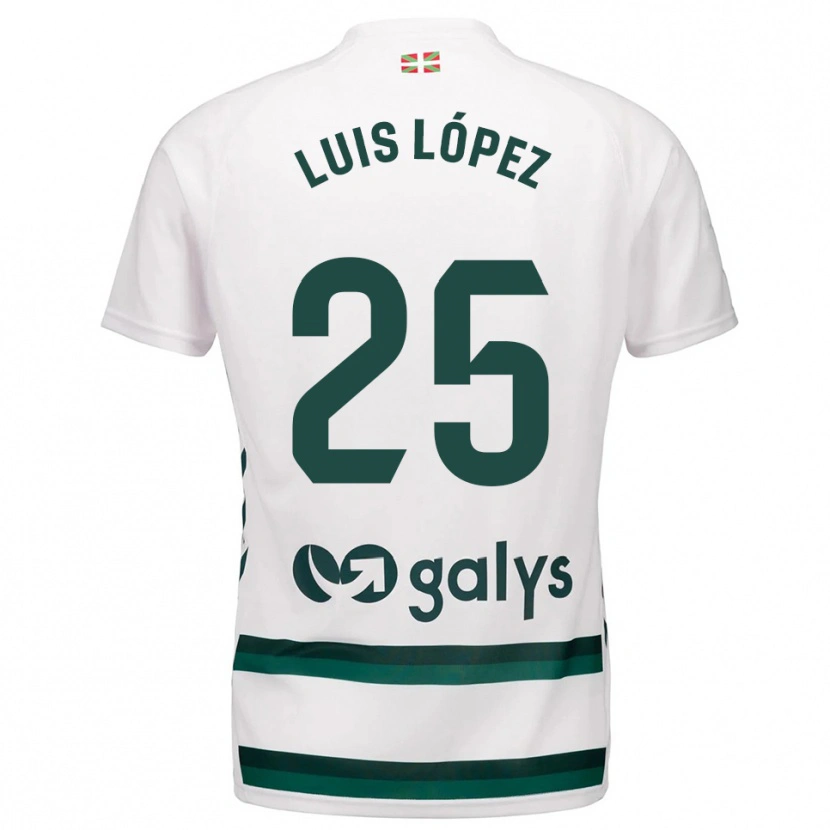Danxen Women Luis López #25 White Green Away Jersey 2025/26 T-Shirt